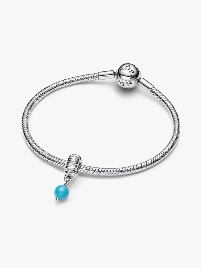 Türkisfarbener Dangle Charm aus Sterlingsilber Türkisfarbener Dangle Charm aus Sterlingsilber