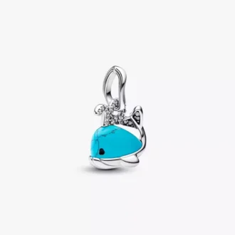 Türkisfarbener Wal-Dangle Charm aus Sterlingsilber Türkisfarbener Wal-Dangle Charm aus Sterlingsilber