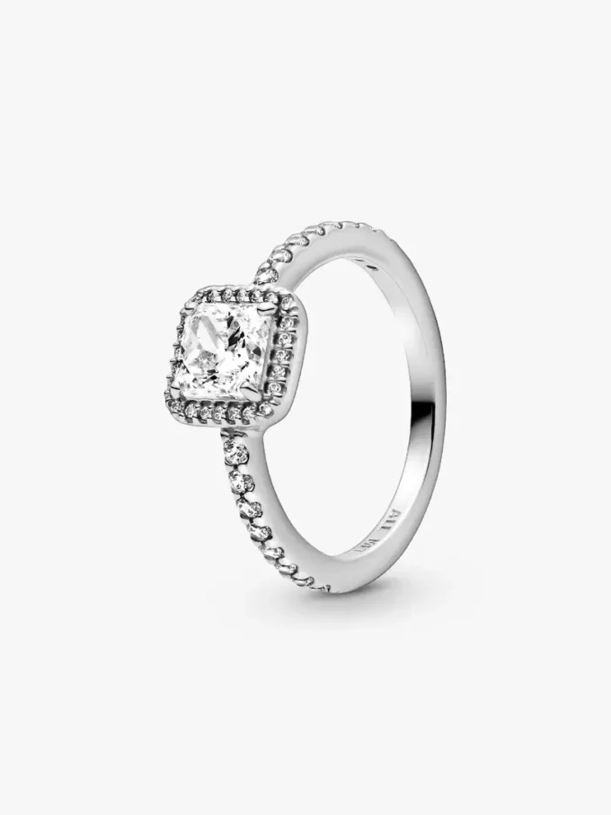 True Elegance Square Halo Ring-Set, 2er-Set