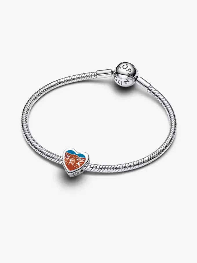 Utah-Herz-Charm aus Sterlingsilber Utah-Herz-Charm aus Sterlingsilber