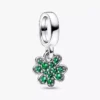 Vierblättriges Kleeblatt-Dangle Charm aus Sterlingsilber Vierblättriges Kleeblatt-Dangle Charm aus Sterlingsilber