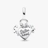 Vierblättriges Kleeblatt, Herz und Hufeisen – Dreifach-Dangle Charm – Sterlingsilber Vierblättriges Kleeblatt, Herz und Hufeisen – Dreifach-Dangle Charm – Sterlingsilber