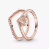 Voller Liebe und Glanz: Wishbone Ring-Sets, 2er-Set