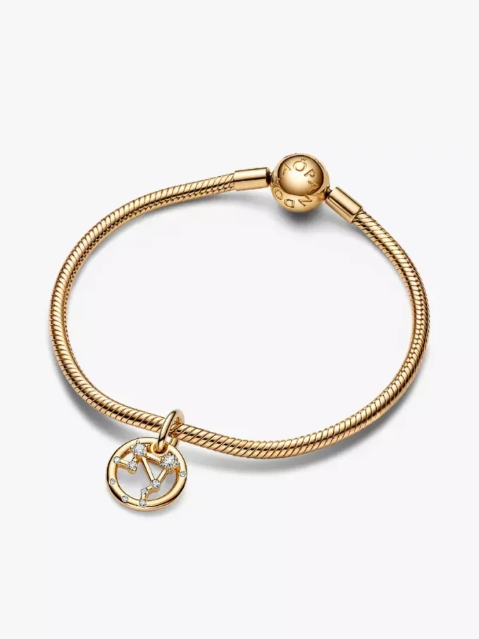 Waage-Sternzeichen-Dangle Charm-Armband-Set, 2er-Set