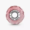 Wavy Fancy Pink Murano Glass Charm aus Sterlingsilber Wavy Fancy Pink Murano Glass Charm aus Sterlingsilber