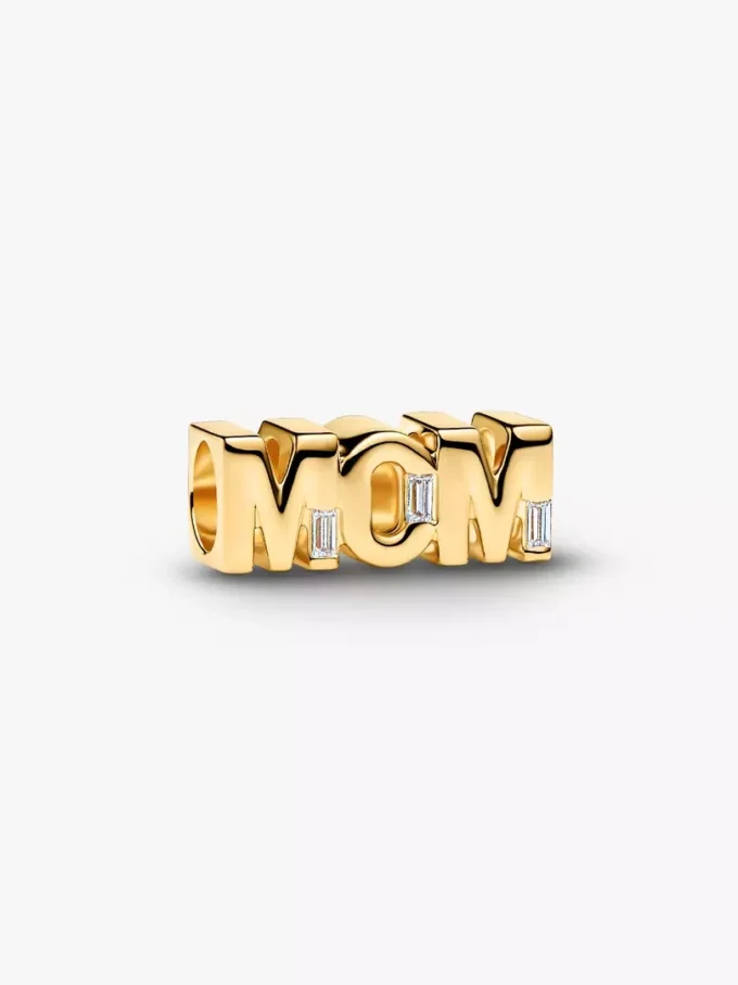 Wendbarer Mom-Charm, 14-karätig vergoldet Wendbarer Mom-Charm, 14-karätig vergoldet