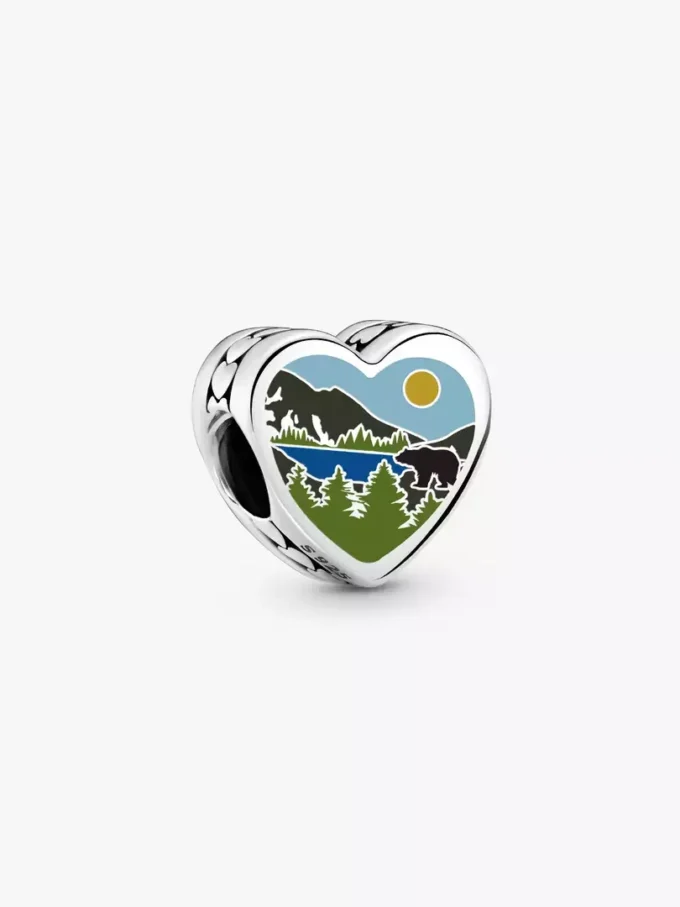 West Virginia Herz-Charm aus Sterlingsilber West Virginia Herz-Charm aus Sterlingsilber