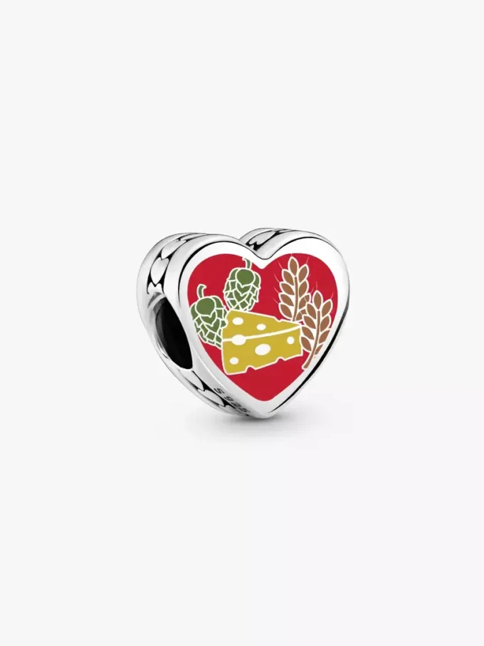 Wisconsin-Herz-Charm aus Sterlingsilber Wisconsin-Herz-Charm aus Sterlingsilber