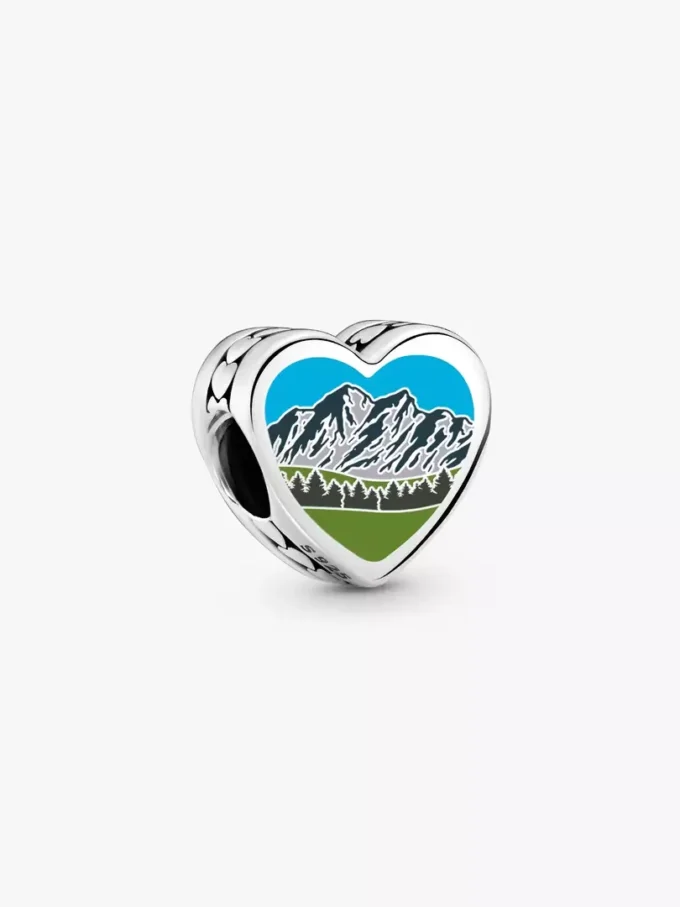 Wyoming-Herz-Charm aus Sterlingsilber Wyoming-Herz-Charm aus Sterlingsilber