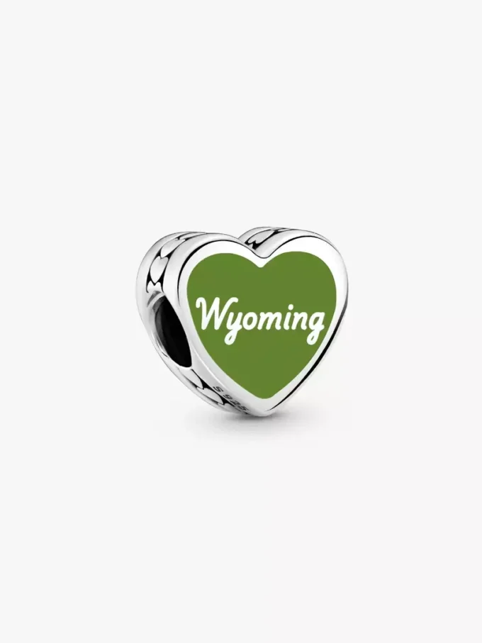 Wyoming-Herz-Charm aus Sterlingsilber Wyoming-Herz-Charm aus Sterlingsilber