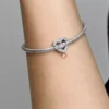 Zweifarbiger, durchbrochener „Mom & Heart“-Charm aus Sterlingsilber, 14 Karat Roségold-Beschichtung