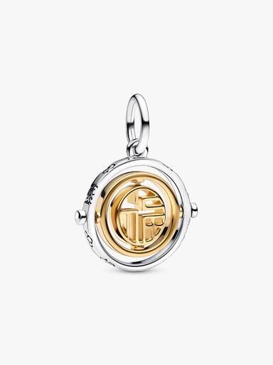 Zweifarbiger Fú-Dangle Charm – Sterlingsilber, 14-karätige Vergoldung Zweifarbiger Fú-Dangle Charm – Sterlingsilber, 14-karätige Vergoldung