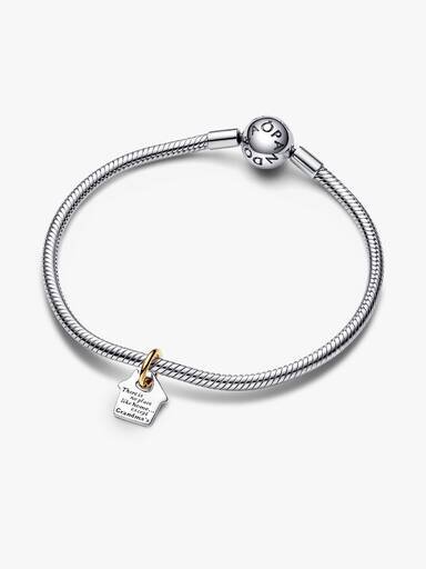 Zweifarbiger „Grandma’s House“-Dangle Charm – Sterlingsilber, 14-karätig vergoldet Zweifarbiger „Grandma’s House“-Dangle Charm – Sterlingsilber, 14-karätig vergoldet