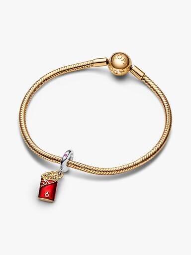 Zweifarbiger „Red Envelope“-Dangle Charm – Sterlingsilber, 14-karätige Vergoldung Zweifarbiger „Red Envelope“-Dangle Charm – Sterlingsilber, 14-karätige Vergoldung