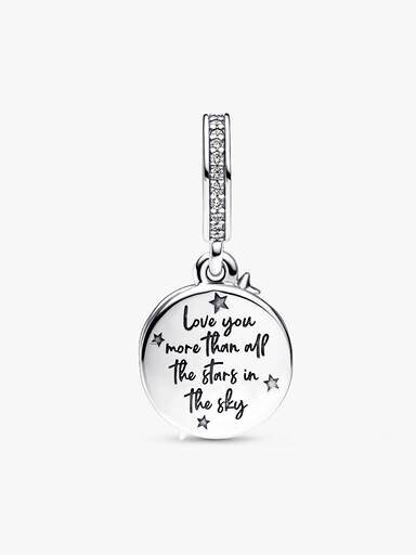 Zweifarbiger Sternschnuppen-Dangle Charm – Sterlingsilber, 14 Karat Roségold-Beschichtung Zweifarbiger Sternschnuppen-Dangle Charm – Sterlingsilber, 14 Karat Roségold-Beschichtung