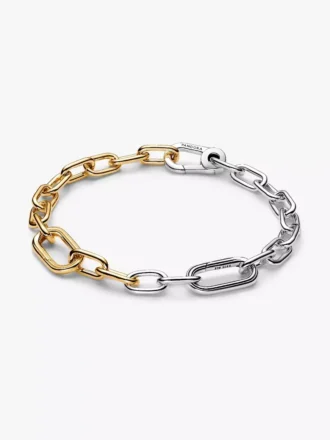 Gliederarmband aus Sterlingsilber, 14-karätig vergoldet Gliederarmband aus Sterlingsilber, 14-karätig vergoldet