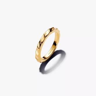 Zweifarbiges Ring-Set mit Wellenmuster, 2er-Set
